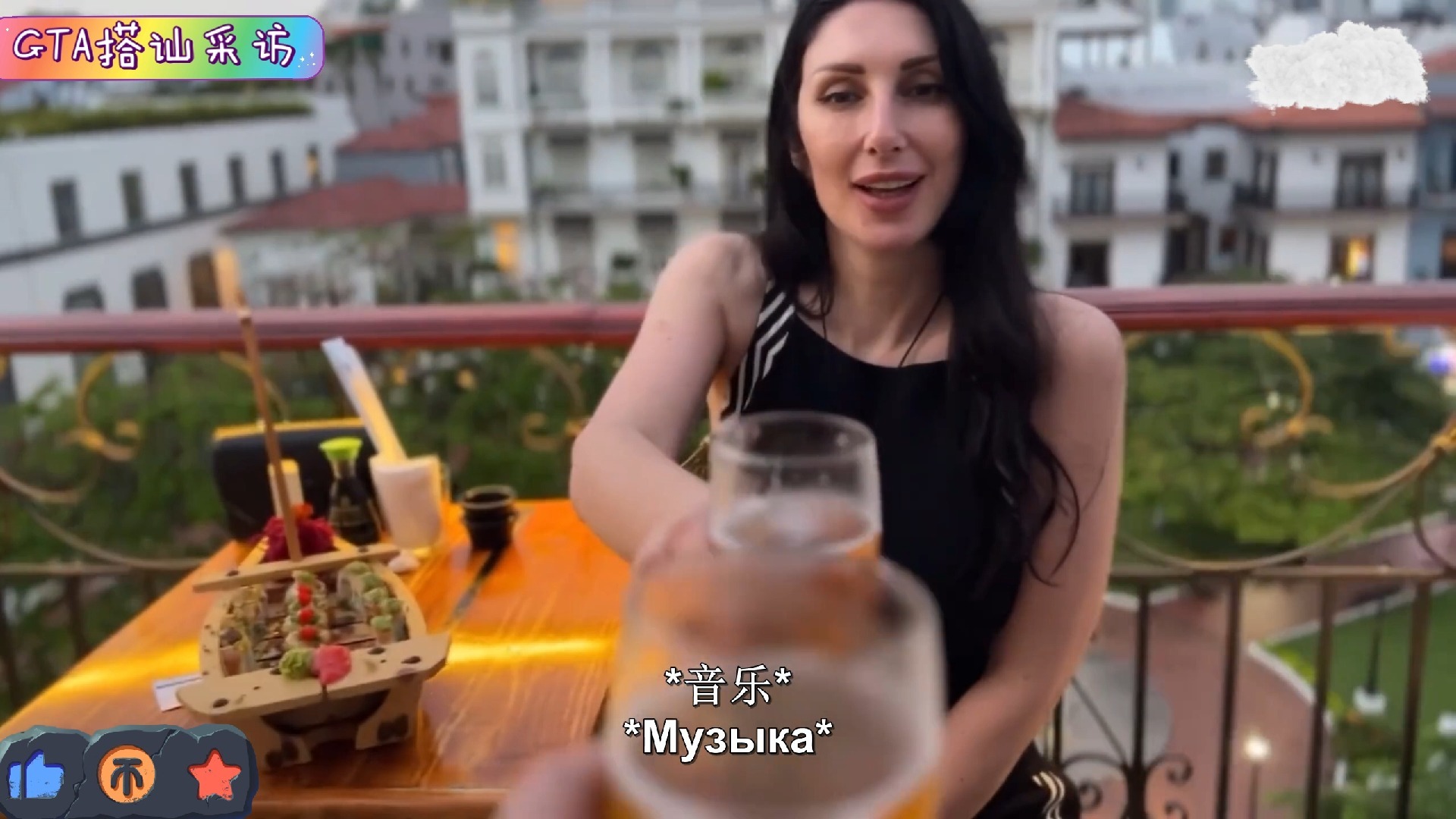 捷克街头-空气刘海银色马尾的小屁股眼镜娘女仆